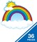 Carson Dellosa 36-Piece Rainbow Bulletin Board Cutouts, Sunny Rainbow Cut outs for Bulletin Board, Rainbow Classroom, Spring Classroom Décor & St. Patrick's Day Classroom Décor